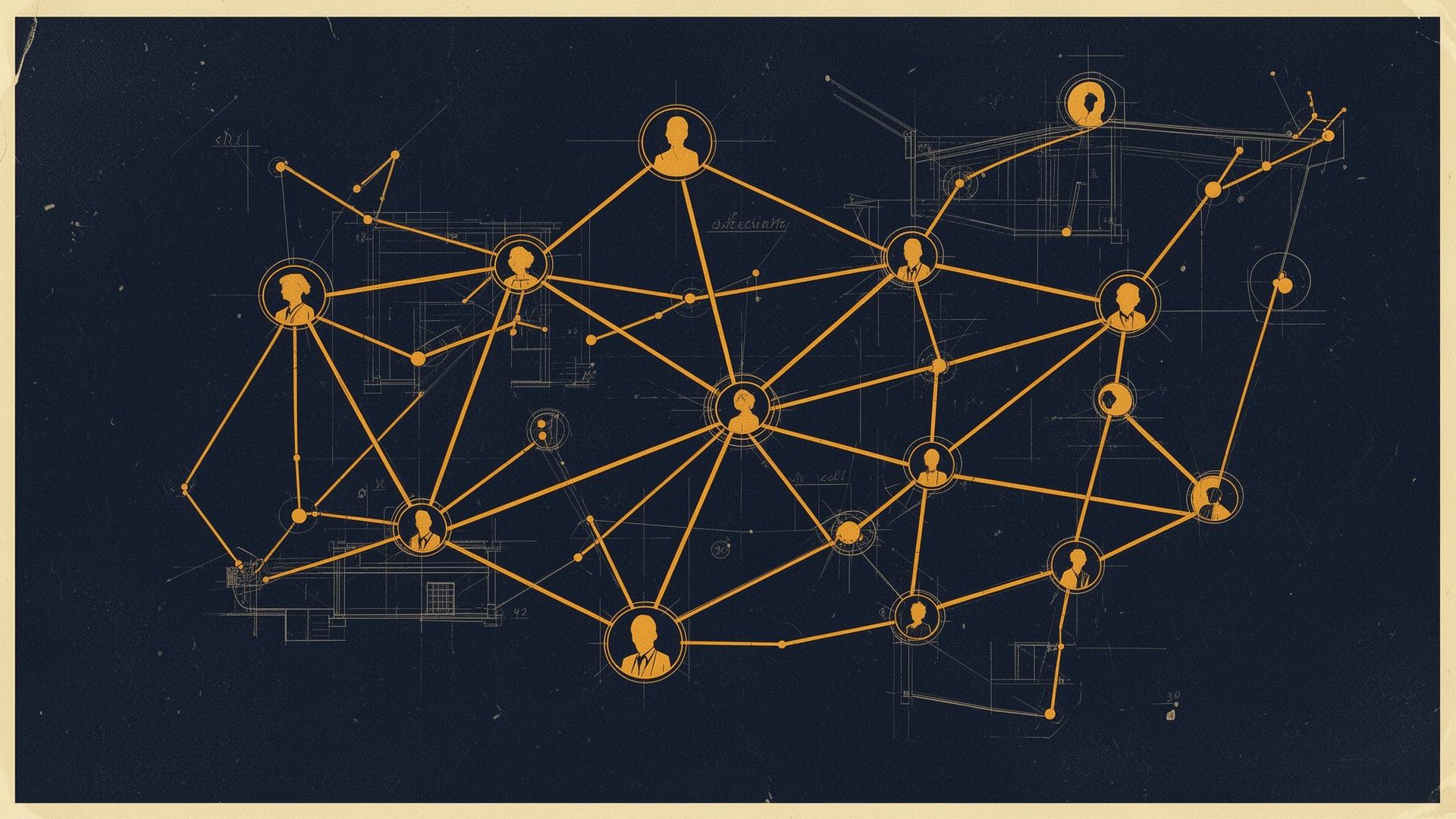 Creator network constellation — owner-led creators connected as a graph